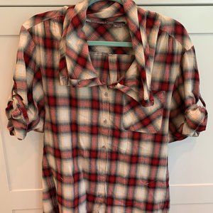 Vince short sleeve plaid button down